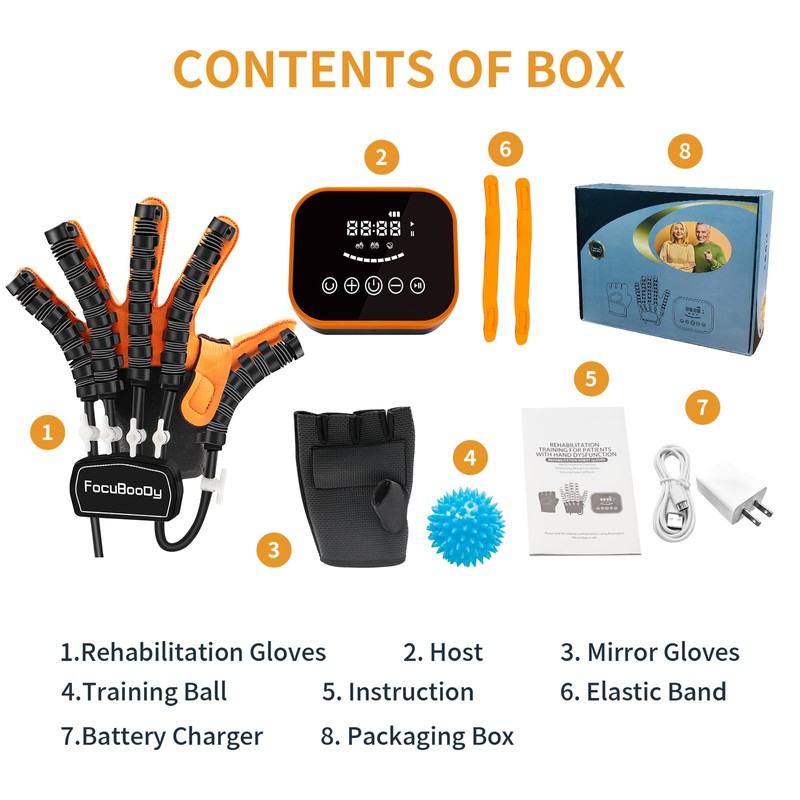 FocuBoody Rehabilitation Robot Gloves Equipment for Stroke Recovery, Hand Strength