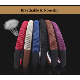 Cxtiy Premium Ice Silk Steering Wheel Cover - Soft, Breathable, and Anti-Slip for Ultimate Comfort and Style Universal Fit Most of Cars SUV Auto Vehicle (C-Coffee)