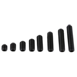 M3 Grub Screws, Black 12.9 Grade Carbon Steel M3 3mm 4mm 5mm 6mm 8mm 10mm 12mm 14mm Screw Assortment Socket Cup Point Grub Set