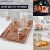 Monarch Abode Decorative Tray – 12-Inch Hand Hammered Copper Plated