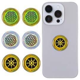 JIEYAO 6 Pcs Cell Phone Blockers Sticker, Phone Radiation Protection Stickers, Neutralize Shield Protection for Smart Phones/Tablets/Laptops/Computer/WiFi/Priner/TV Electronic EMF Stickers
