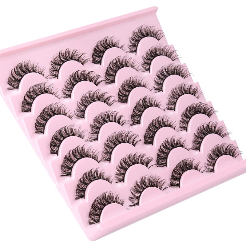 Russain Strip Lashes D Curl False Eyelashes Natural Look Wispy