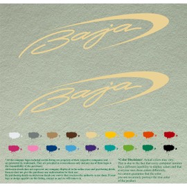 Pair of Baja Boats Compatible Replacement Decals Vinyl Stickers Boat Outboard Motor Set of 2 (18", Cream 023)