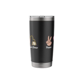 Vacuum Cleaner Love Peace Sign Heart Housekeeping Cleaning Stainless Steel Insulated Tumbler