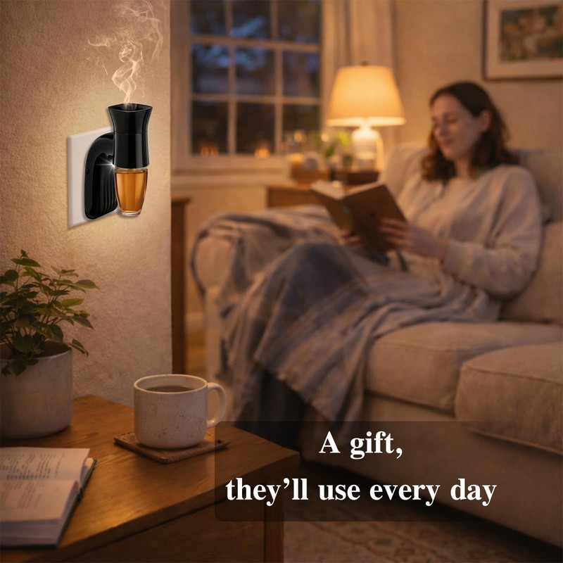 Zoblise 2 Pack Wall Fragrance Plug in with Night Light,