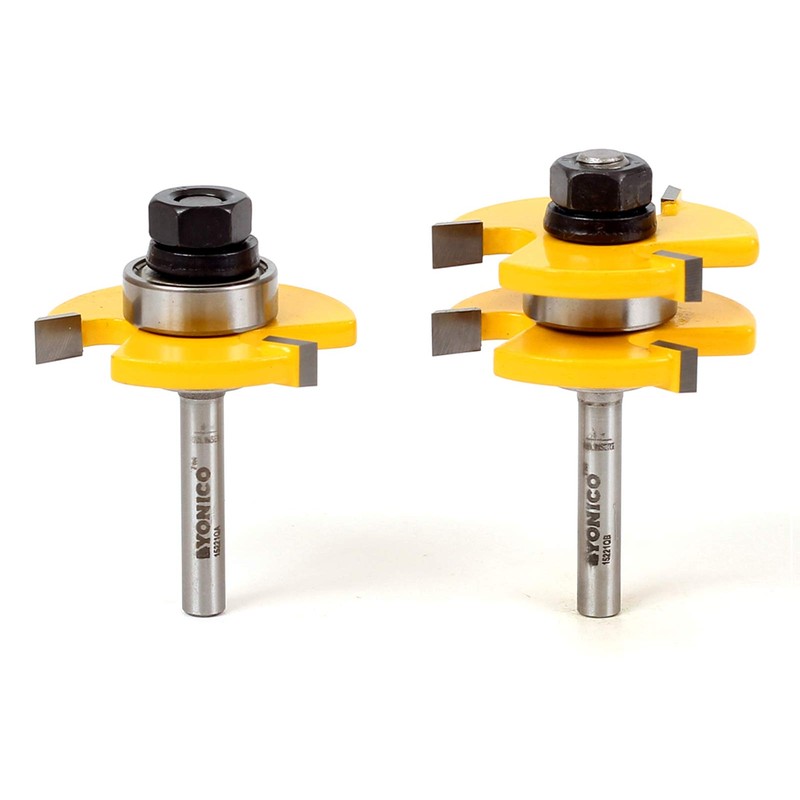 YONICO Tongue and Groove Router Bits Set Up to 3/4-Inch