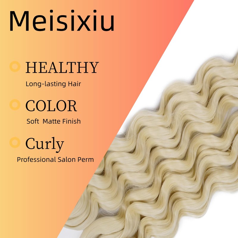 2 Packs Deep Wave Braiding hair extension bulk Fiber Hair