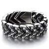 COOLSTEELANDBEYOND Gothic Retro Style Mens Large Stainless Steel Link Chain