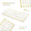 WhisperDream Acrylic Sewing Ruler - 3 Pack Yellow Quilting Rulers