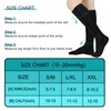 Athbavib 3 Pairs Zipper Compression Socks, 15-20 mmHg Closed Toe