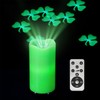 XingsLight St Patricks Day Decorations Flameless Candles with Lucky Clover