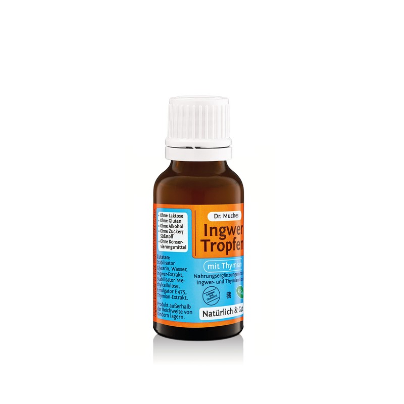 Ingwer Tropfen mit Thymian Dr. Muches | Doppelte Pflanzenkraft: Thymol