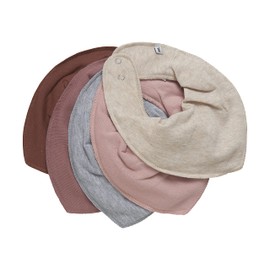 Pippi Unisex Baby Bibs Triangle Bibs, Burlwood, One Size, Pack of 5, Burlwood