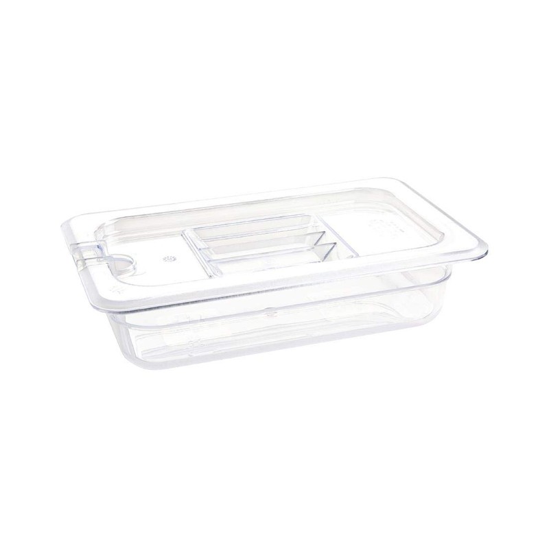 Vogue 1/4 Gastronorm Container 65mm 1.6 Litre Clear Catering Food