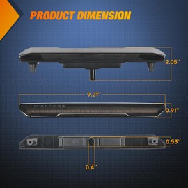 Nilight Fender Side Marker Lights 4 PCS 54 LED Smoke Lens Amber Front Rear Clearance Light Compatible with 2020 2021 2022 2023 2024 Sierra 2500HD 3500HD Pickup Truck