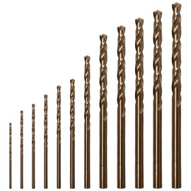 Pilikoll 24-Piece M35 HSS Cobalt Drill Bit Set with Twist Drill Bit 0.5 mm - 4.0 mm M35 Cobalt Drill Bit Set M35 Stainless Steel Drill Cobalt Drill Bit Set for Aluminium, Cast Iron, Copper, Metal