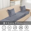 NAISI Sectional Couch Covers 6 Pieces Velvet Couch Cushion Covers