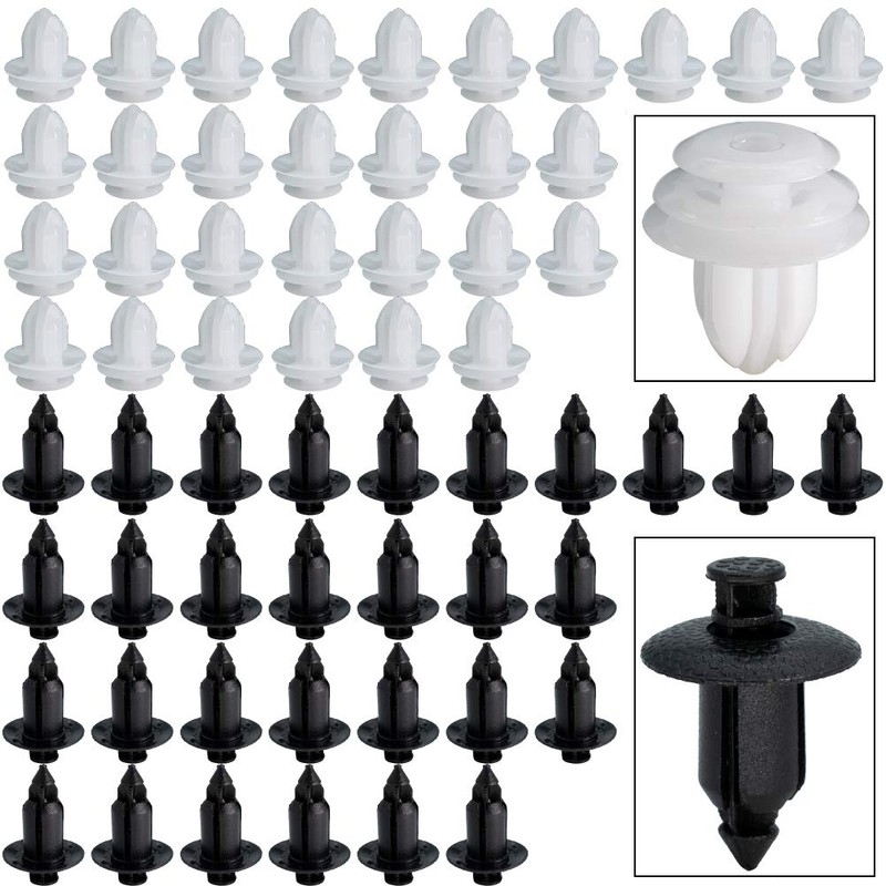 XUKEY 180Pcs Auto Fastener Plastic Push Pin Rivets Trim Panel