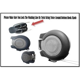 26m Laundry Drying Double Washing Line, Retractable, Wall Mounted, Heavy Duty Drying Reel, Extendable Clothes Airer, Adjustable Dryer Line, Garden Outdoor or Indoor Use (Grey)