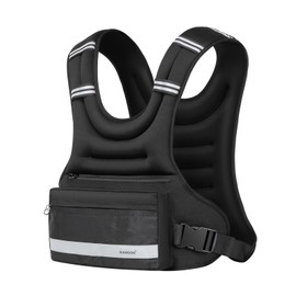 Weighted Vest Woman & Men,10lb Plus Size Weighted Vest With Phone Pockets & Reflective Strips for Walking, Running, Hiking,Rucking, Workout, Strength Training