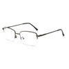 LJCZKA Blue Light Filter Glasses Half Frame Rectangular Men Glasses