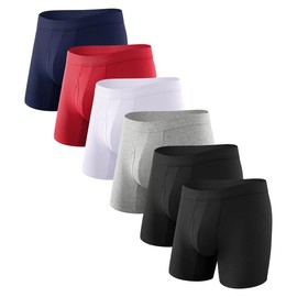 Arjen Kroos Pack of 6 men's boxer shorts with fly, underpants men, A5-Multi (Pack of 6), XXL