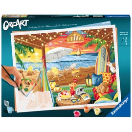 Ravensburger CreArt Cozy Cabana Paint by Numbers Kit for Adults - Painting Arts and Crafts for Ages 14 and Up