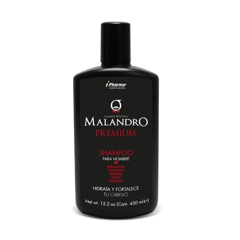 Malandro Shampoo Premium 450 Ml Bergamota, Romero.