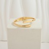 HUAYUNFANG Gold Bangle Bracelets For Women Fashion Statement Thin Open