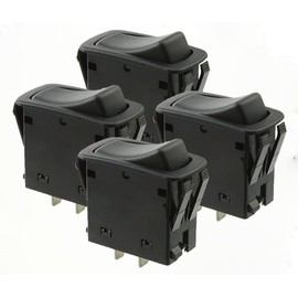 Carling Technologies Rocker Switch L11D1S001-AZZ00-000, SPST ON-None-Off 20A 12V, Sealed Non-Illuminated | Pack of 4