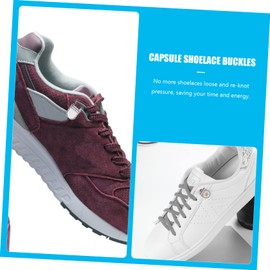 SAFIGLE 32pcs Shoe Lace End Clips Locking Clips for Shoe Strings Design Daisy Flower Style Made of Reusable for Quick Repair