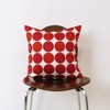 Quarter Report Cushion Cover, Charuka, Red, Approx. 17.7 x 17.7