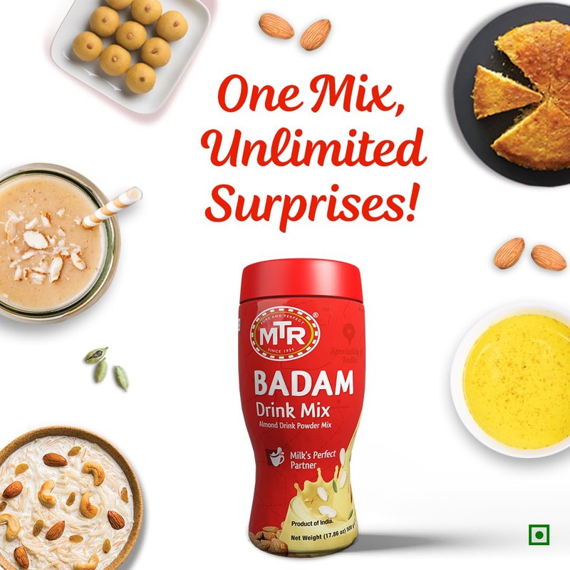 MTR Badam Drink Mix (500gm (Pack of 6))
