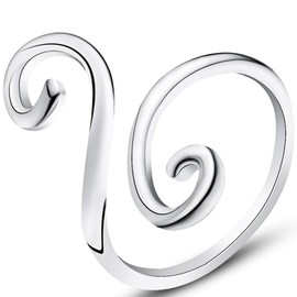 Jude Jewelers Stainless Steel Braided Wrap Style Cocktail Party Statement Ring (Silver, 8)