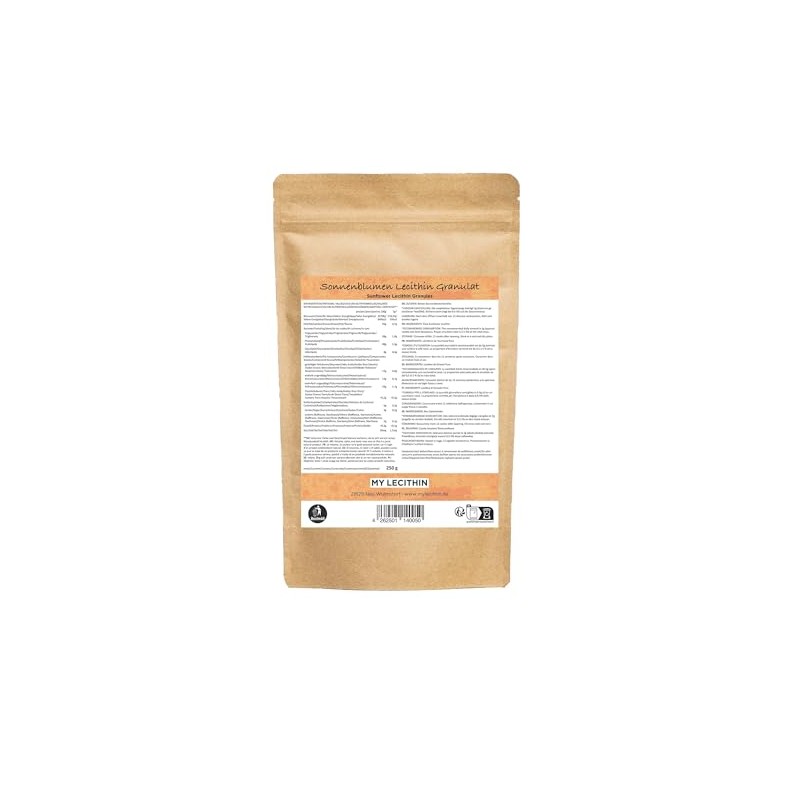 Sunflower Lecithin Granules, Made in Germany, Vegan, GMO Free, Allergy-Free