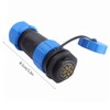 IP68 SP21 9Pin Waterproof Plastic Aviation Plug Socket Connector (12Pin)