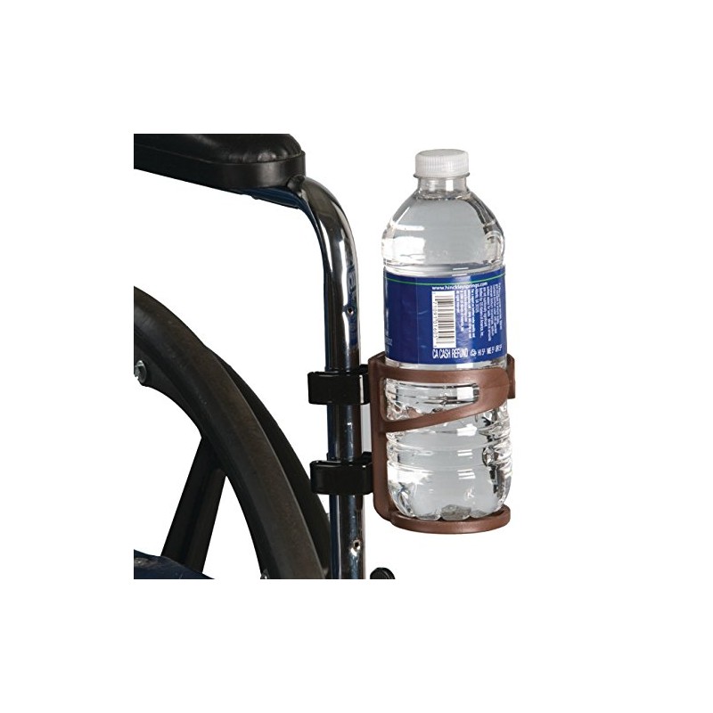 Sammons Preston Wheelchair Beverage Holder, 2-1/2"-3" in Diameter, Black, Easily
