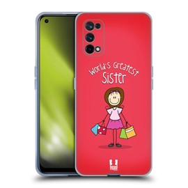 Head Case Designs Worlds Greatest Sis World'S Greatest Family Soft Gel Case Compatible With Realme X7 5G
