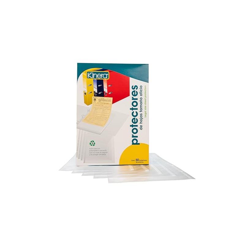 Azor Protectores De Hojas 50 Piezas Tamaño Oficio Kinera 302.363
