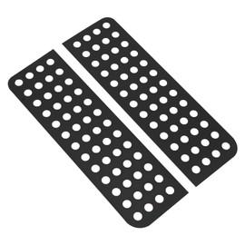 Rear Door Window Decals Aluminum Alloy Glass Panel Cover for 2007-2018 Wrangler JKU 4Door (Porous)
