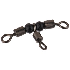 Thundermist Lure Company T-Turn - Equipo Giratorio de 3 vías de 35 Libras sin enredos, pequeño, níquel Negro