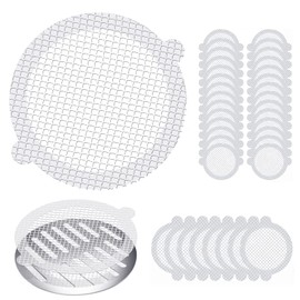 40 Pack Disposable Shower Drain Hair Catcher Disposable Shower Drain Hair Catcher Disposable Hair Catcher for Showers & Bathtubs Mesh Stickers，Mesh Filter Sink Strainer Stickers