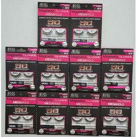 Ardell 10PK Ardell Professional Magnetic Fauxmink Megahold #820 Lash W/ Lash Adhesive