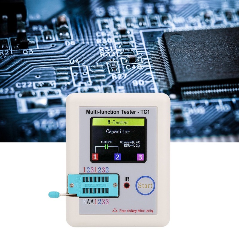 Multifunction Transistor Tester 1.8in TFT Display Screen LCR‑TC1 for Capacitor