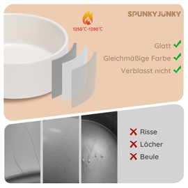 SPUNKYJUNKY Ceramic Dog Bowl Feeding Bowl Cat Bowl for Cats and Dogs (400 ml, White)