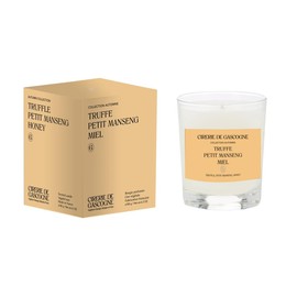 Cirerie de Gascogne Scented Candle Truffle Petit-Manseng Honey Blend Fragrance Candle in Yellow, Handmade Candle in Glass Jar (Truffle, Petit Manseng, Miel) GMO-Free Soy Wax