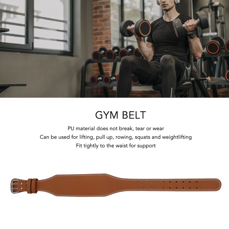 Weight Lifting Belt Waist Protection Adjustable Weightlifting Belt Brown for
