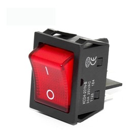 Rocker Switch On Off on on 30A/250V 16A/250V Heavy Duty 4 pin t85 Rocker Switch with Light 12V 24V 110V 220V 380V (Color : Green, Size : 220V)