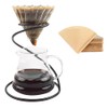 Pour Over Coffee Maker Set – Includes Glass Coffee Dripper,
