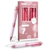 Retractable Gel Ink Pens, 7 Pack 0.5mm Fine Point Black